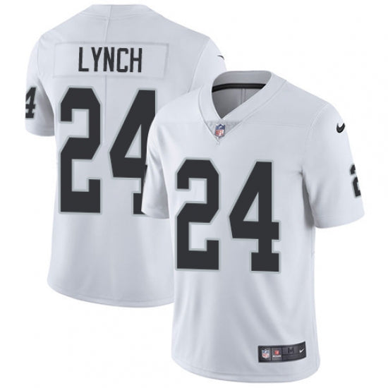 Men's Oakland Raiders Marshawn Lynch Limited Player Jersey White